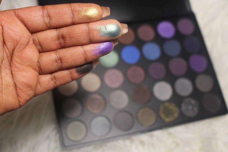 Morphe Brushes 35D palette swatches