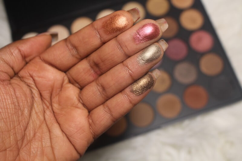Morphe Brushes 35F palette swatches