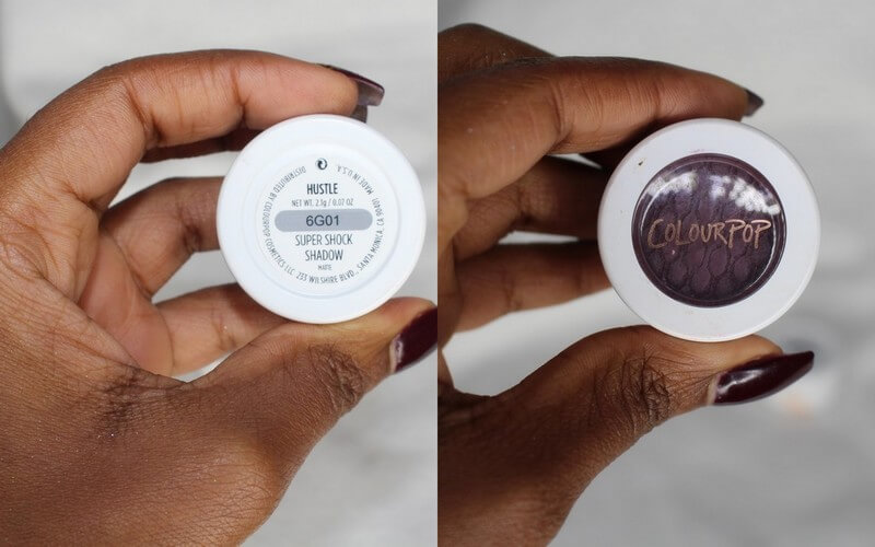 Colourpop eyeshadow super shock shadow packaging hustle
